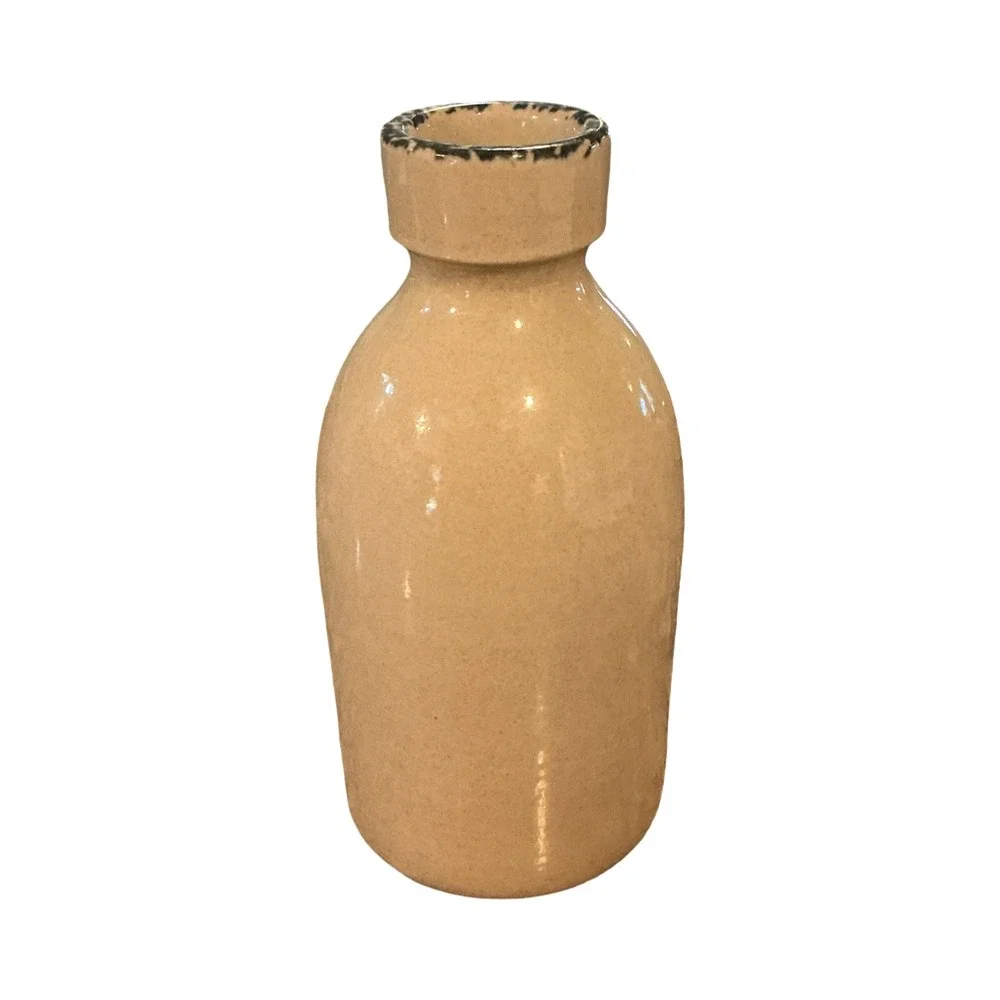 Vintage Home & Garden Party Stoneware Apple Crock Bottle Vase Made in USA